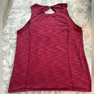lululemon Open Back Racerback Tank — Heathered Raspberry / Berry Pink size sm